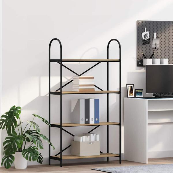 ARDEBO.de - Regal Eiche handwerklich 80 x 30 x 146 cm Holzwerkstoff