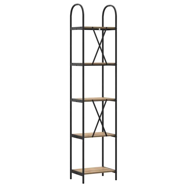 Regal Eiche handwerklich 40 x 30 x 183 cm Holzwerkstoff