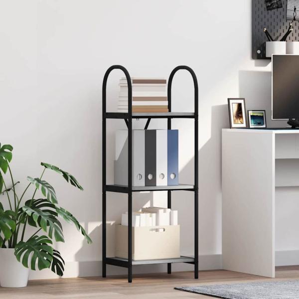 ARDEBO.de - Regal Grau Sonoma 40 x 30 x 109 cm Holzwerkstoff