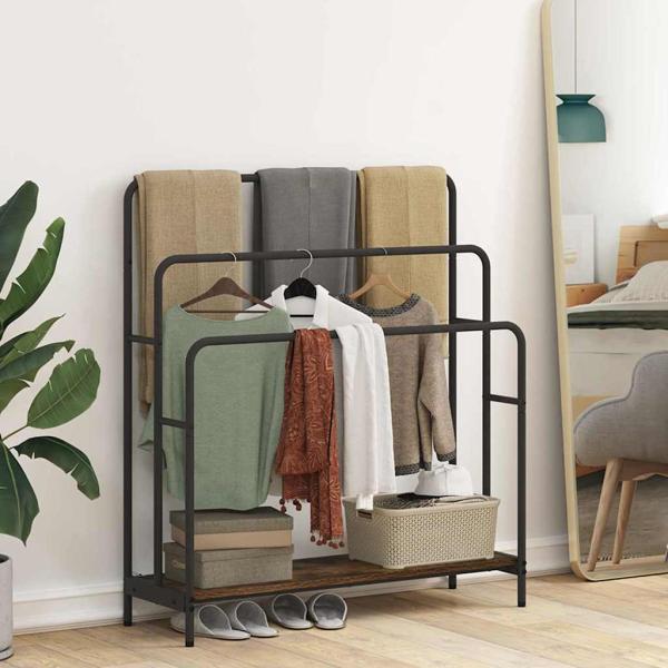 Kleiderständer Räuchereiche 90 x 30 x 100,5 cm Holzwerkstoff