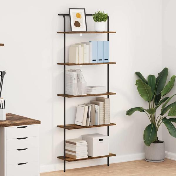 ARDEBO.de - Regal Räuchereiche 60 x 24 x 168 cm Holzwerkstoff