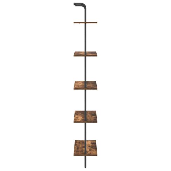 Regal Räuchereiche 60 x 24 x 168 cm Holzwerkstoff