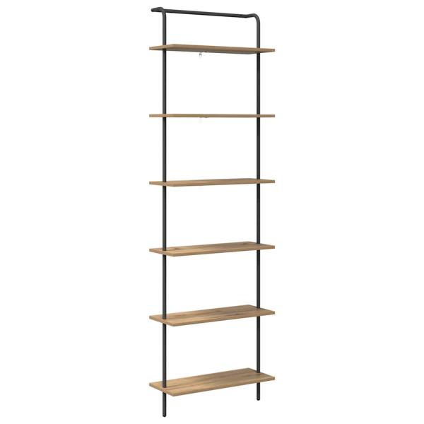 Regal Eiche handwerklich 60 x 24 x 203 cm Holzwerkstoff