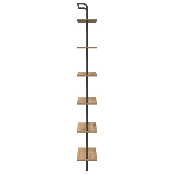 Regal Eiche handwerklich 60 x 24 x 203 cm Holzwerkstoff