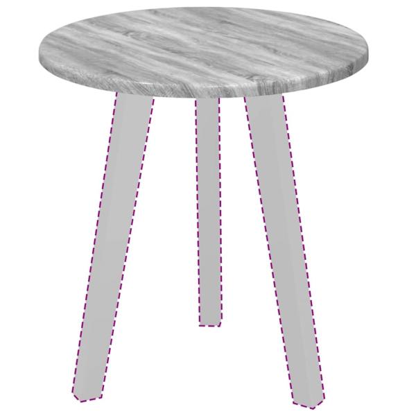 Tischplatte Grau Sonoma 40 x 40 x 1.5 cm Holzwerkstoff