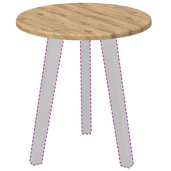 Tischplatte Eiche handwerklich 40 x 40 x 1.5 cm Holzwerkstoff