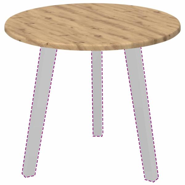 Tischplatte Eiche handwerklich 50 x 50 x 1.5 cm Holzwerkstoff