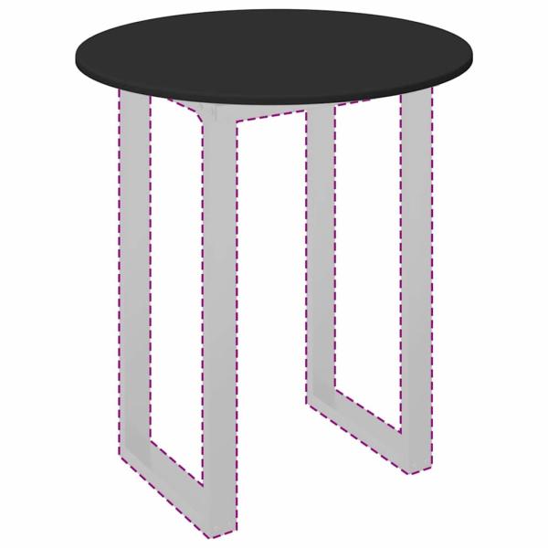 Tischplatte Schwarz 70 x 70 x 1.5 cm Holzwerkstoff