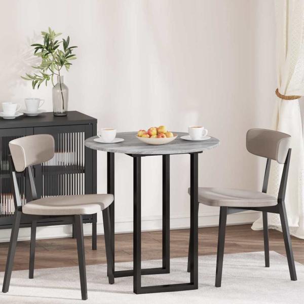 ARDEBO.de - Tischplatte Grau Sonoma 70 x 70 x 1.5 cm Holzwerkstoff