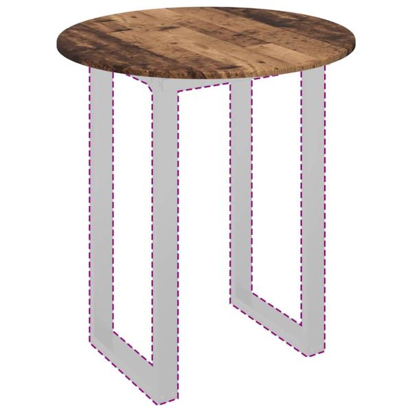 Tischplatte Altholz 70 x 70 x 1.5 cm Holzwerkstoff