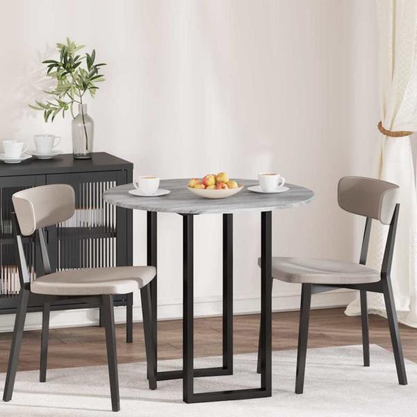 ARDEBO.de - Tischplatte Grau Sonoma 80 x 80 x 1.5 cm Holzwerkstoff