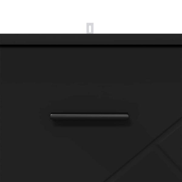 Nachttisch mit Schubladen Schwarz 38 x 38 x 66 cm Holzwerkstoff