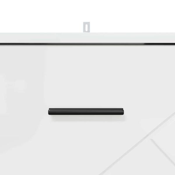 Nachttisch Hochglanz-Weiß 38 x 38 x 66 cm Holzwerkstoff