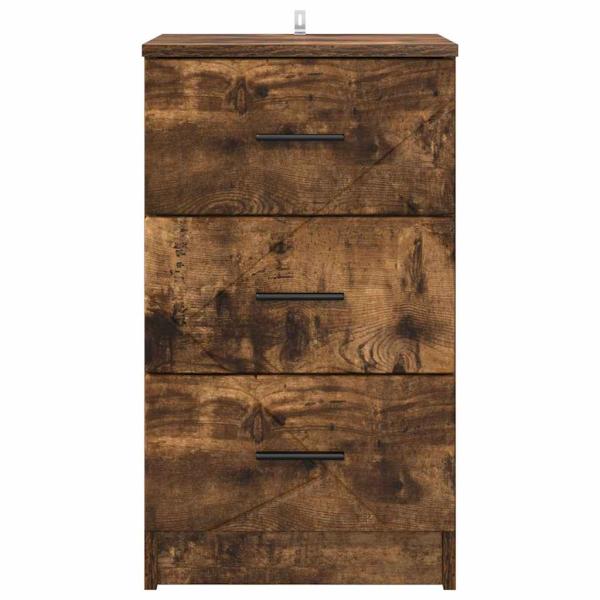 Nachttisch Räuchereiche 38 x 38 x 66 cm Holzwerkstoff