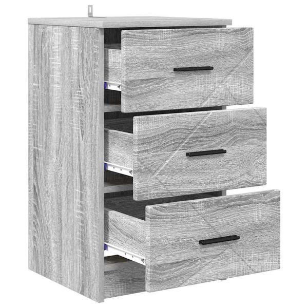 Nachttisch Grau Sonoma 38 x 38 x 66 cm Holzwerkstoff