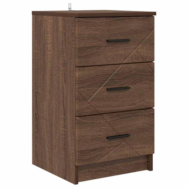Nachttisch Braune Eiche 38 x 38 x 66 cm Holzwerkstoff