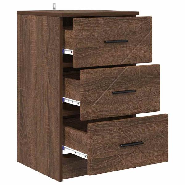 Nachttisch Braune Eiche 38 x 38 x 66 cm Holzwerkstoff