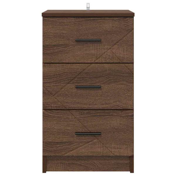 Nachttisch Braune Eiche 38 x 38 x 66 cm Holzwerkstoff