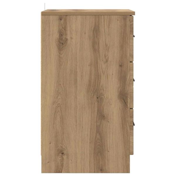 Nachttisch Eiche handwerklich 38 x 38 x 66 cm Holzwerkstoff