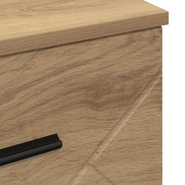 Nachttisch Eiche handwerklich 38 x 38 x 66 cm Holzwerkstoff