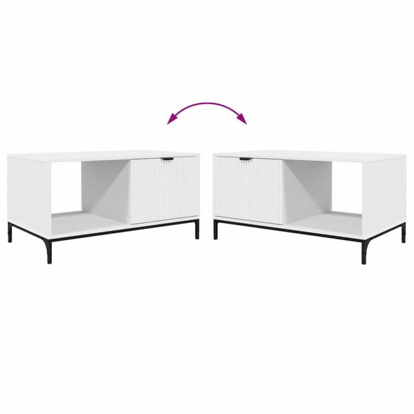 Couchtisch Weiß 90 x 49 x 46 cm Holzwerkstoff