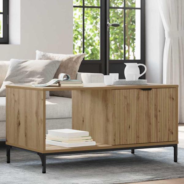 ARDEBO.de - Couchtisch Eiche handwerklich 90 x 49 x 46 cm Holzwerkstoff