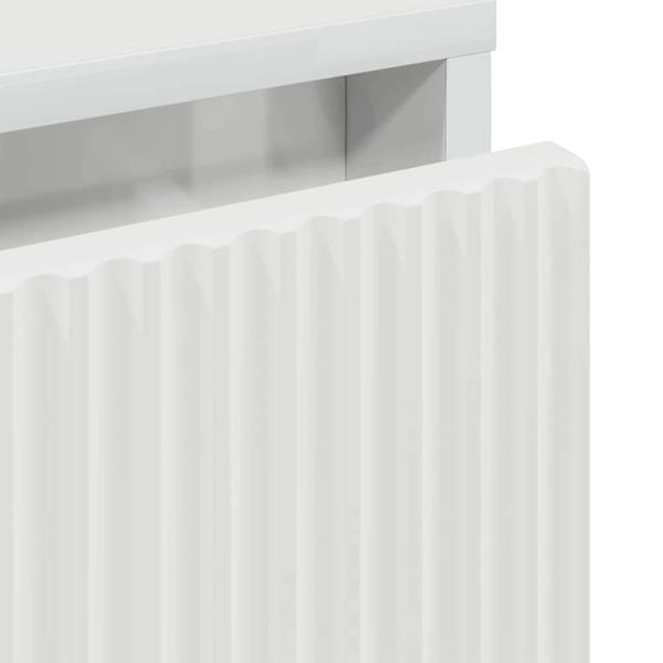 Nachttisch Hochglanz-Weiß 63,5 x 36 x 61 cm Holzwerkstoff