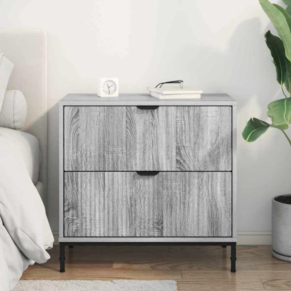 Nachttisch Grau Sonoma 63,5 x 36 x 61 cm Holzwerkstoff