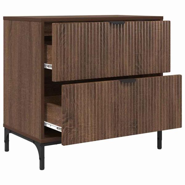 Nachttisch Braune Eiche 63,5 x 36 x 61 cm Holzwerkstoff