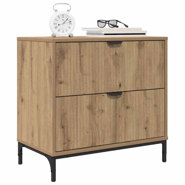 Nachttisch Eiche handwerklich 63,5 x 36 x 61 cm Holzwerkstoff