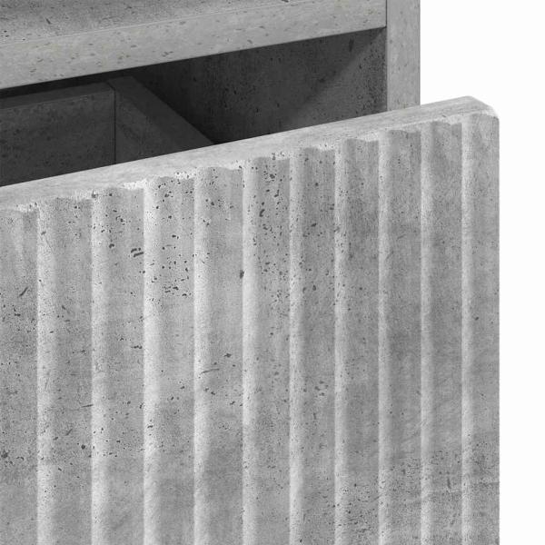 Nachttische 2 pcs Betongrau 49 x 36 x 61 cm Holzwerkstoff