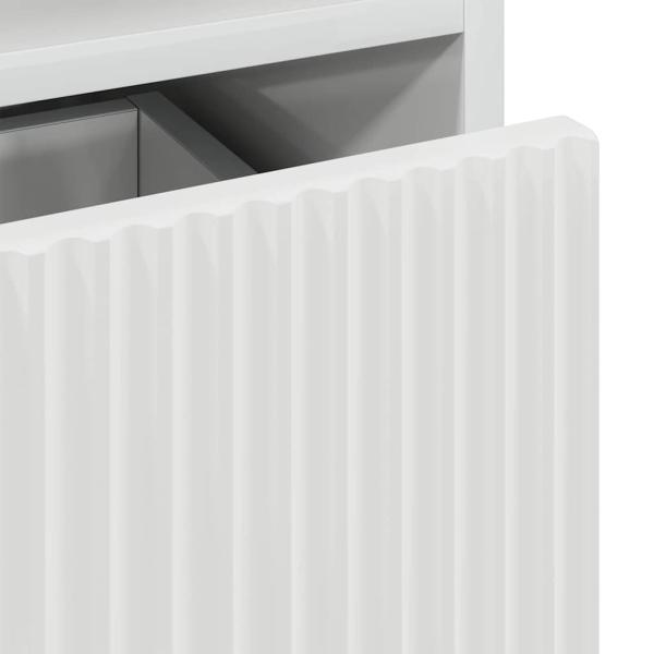 Nachttisch Hochglanz-Weiß 49 x 36 x 61 cm Holzwerkstoff