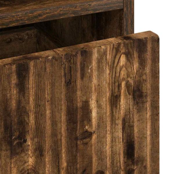 Nachttische 2 pcs Räuchereiche 49 x 36 x 61 cm Holzwerkstoff