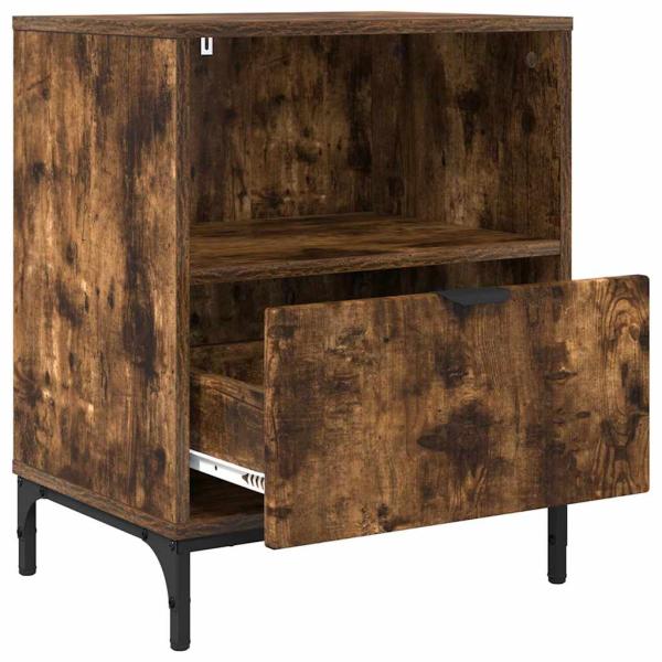 Nachttische 2 pcs Räuchereiche 49 x 36 x 61 cm Holzwerkstoff