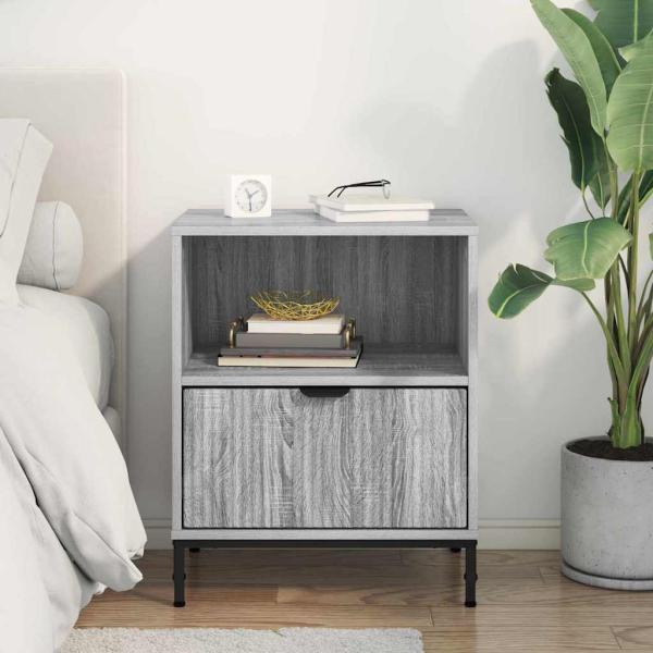 Nachttisch Grau Sonoma 49 x 36 x 61 cm Holzwerkstoff