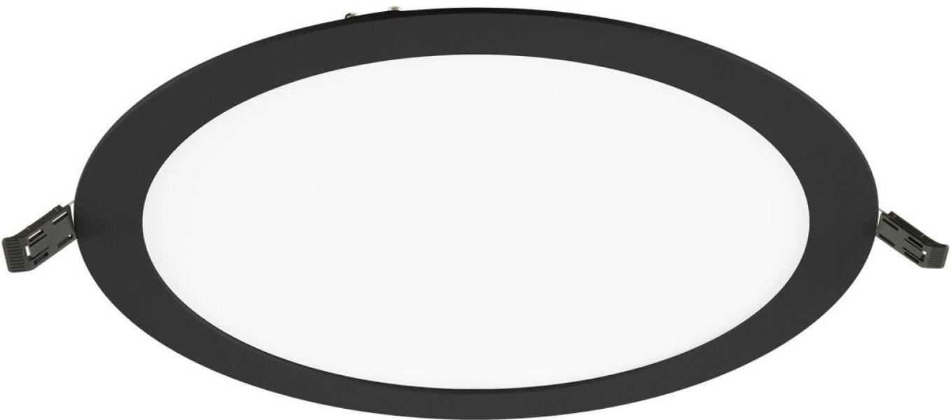 ARDEBO.de EVN FLAT IN LED Einbaupanel, rund, IP54, 25W, 3000K, 4000K, 2075lm, 2350lm, 220-240V, inkl. Netzgerät, schwarz (LTR300925)