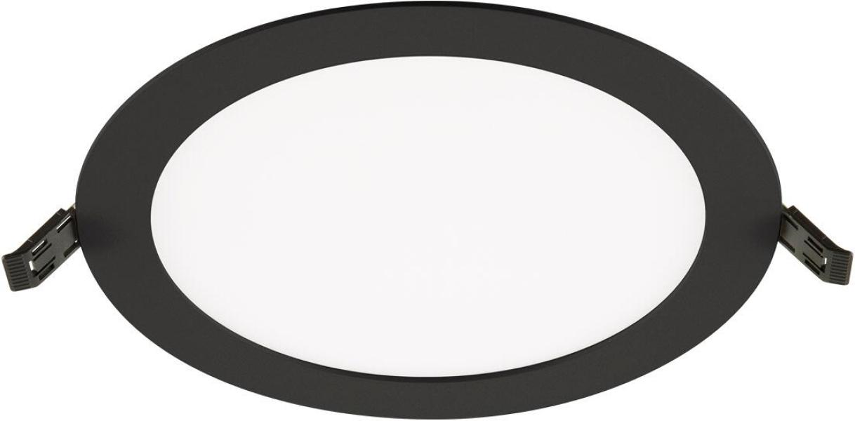 ARDEBO.de EVN FLAT IN LED Einbaupanel, rund, IP54, 18W, 3000K, 4000K, 1494lm, 1692lm, 220-240V, inkl. Netzgerät, schwarz (LTR220925)