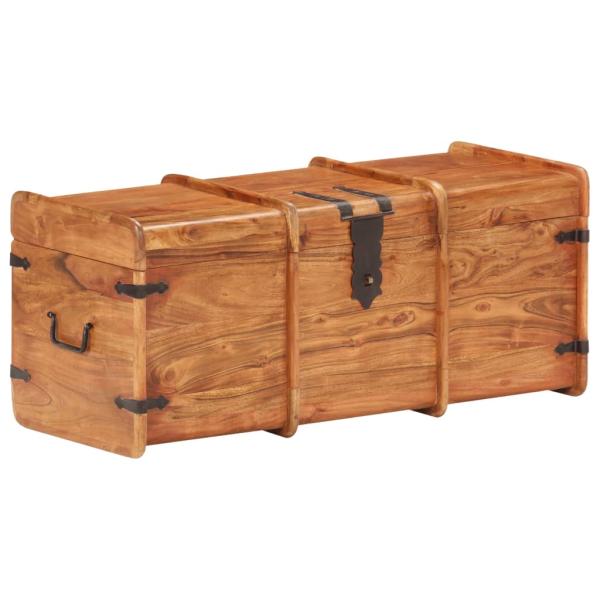 Truhe 90x40x40 cm Massivholz Akazie