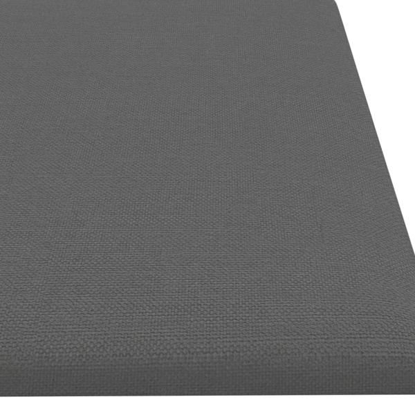 Wandpaneele 12 Stk. Hellgrau 60x15 cm Stoff 1,08 m²