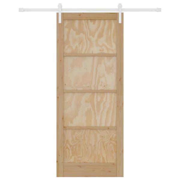 Schiebetür Natur und Weiß 86 x 211 cm