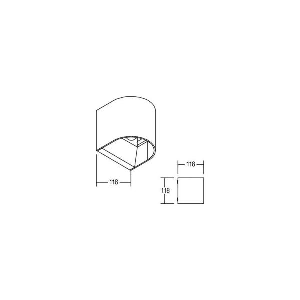 Brumberg LED-Wandanbauleuchte IP54, 10W, 800lm, 3000K, schwarz (60026183)