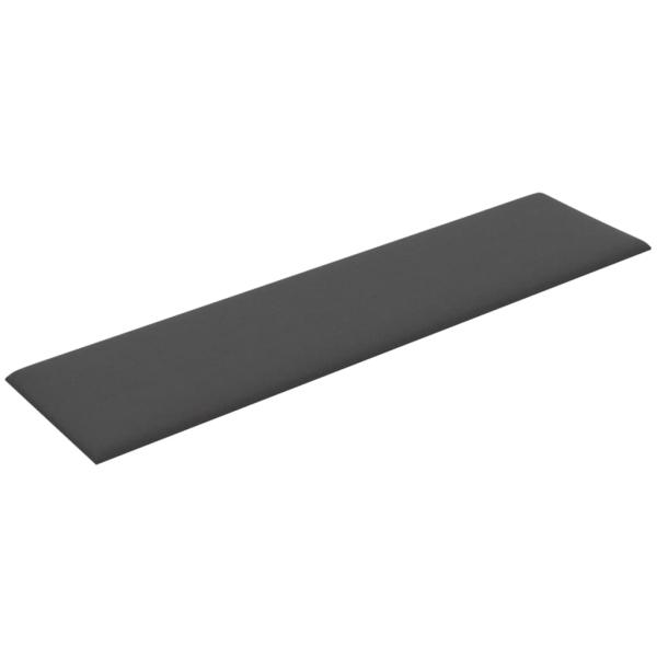 Wandpaneele 12 Stk. Dunkelgrau 60x15 cm Stoff 1,08 m²