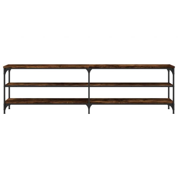 TV-Schrank Räuchereiche 180x30x50 cm Holzwerkstoff und Metall