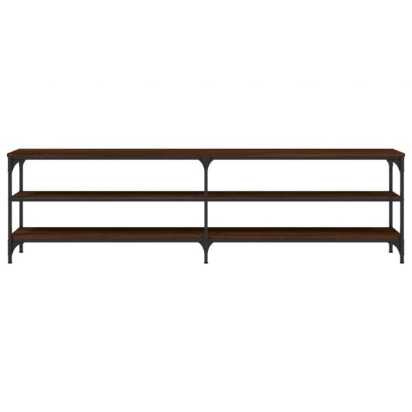TV-Schrank Braun Eiche 180x30x50 cm Holzwerkstoff und Metall