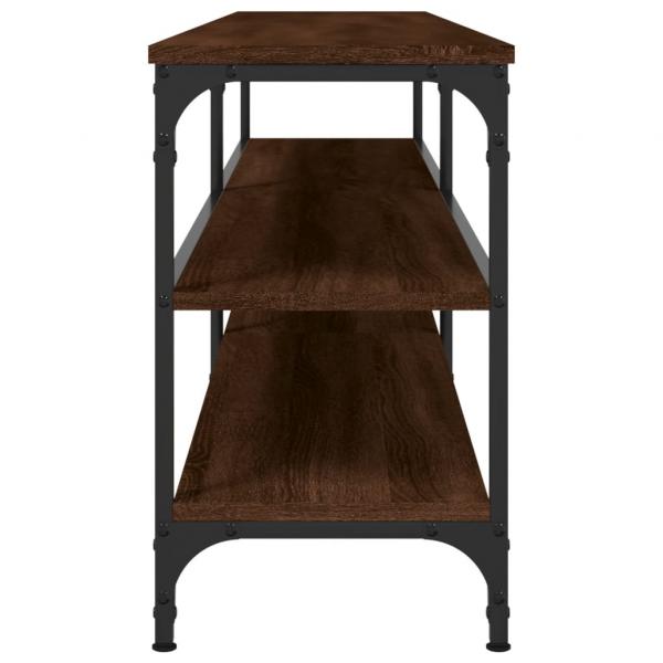 TV-Schrank Braun Eiche 180x30x50 cm Holzwerkstoff und Metall