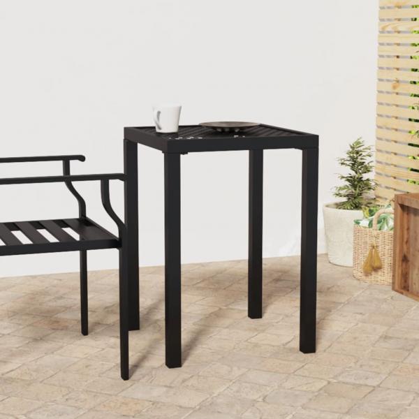 ARDEBO.de - Gartentisch Anthrazit 50x50x72 cm Stahl