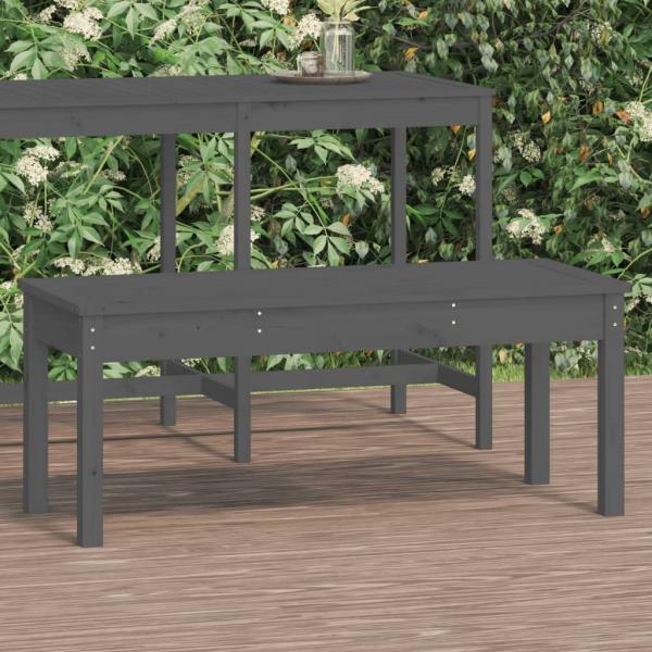 ARDEBO.de - Gartenbank Grau 109x44x45 cm Massivholz Kiefer