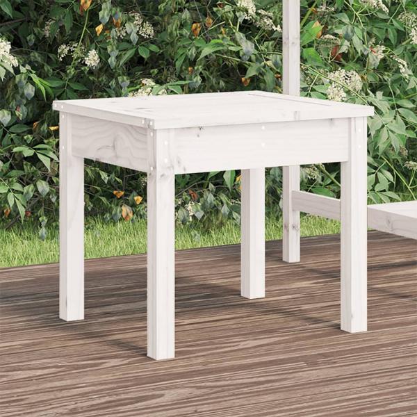 ARDEBO.de - Gartenbank Weiß 50x44x45 cm Massivholz Kiefer