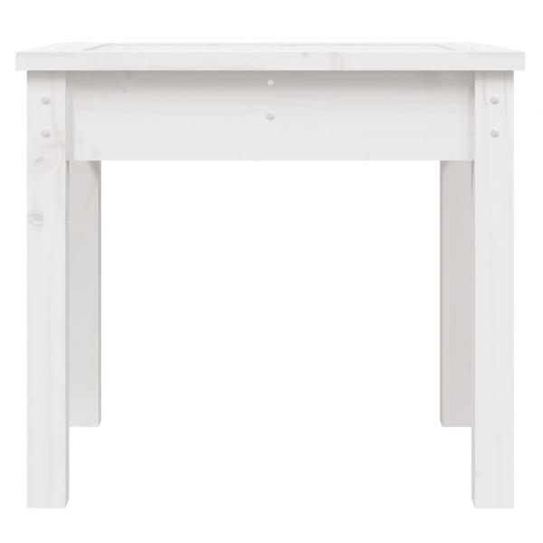 Gartenbank Weiß 50x44x45 cm Massivholz Kiefer