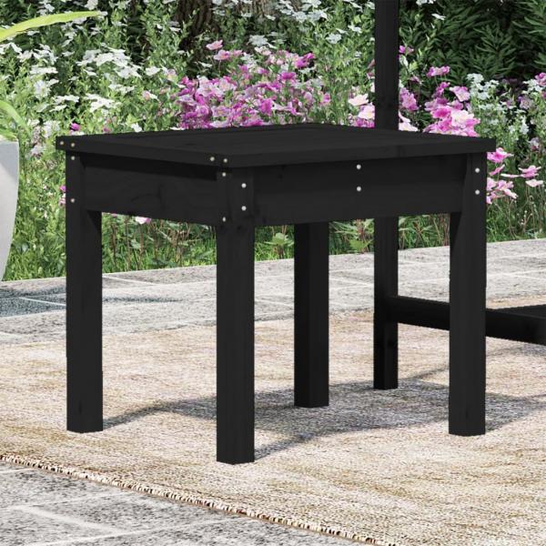 ARDEBO.de - Gartenbank Schwarz 50x44x45 cm Massivholz Kiefer